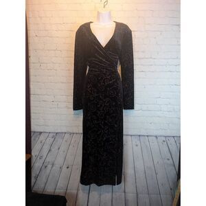 Connected apparel sparkling Full length velvet dress 12